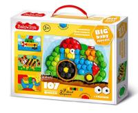 Мозаика для самых маленьких Трактор d2,5/7 цв/107 эл BABY TOYS