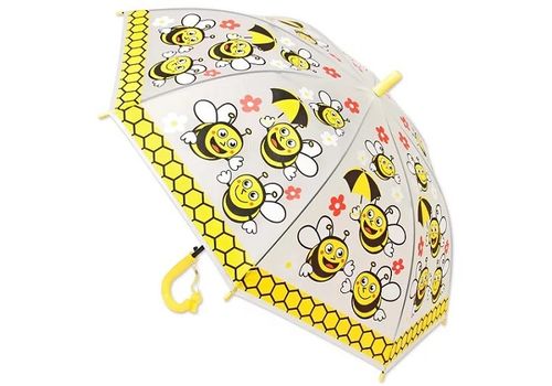Зонт Пчелка 49 см прозрачный матовый длина 66 см