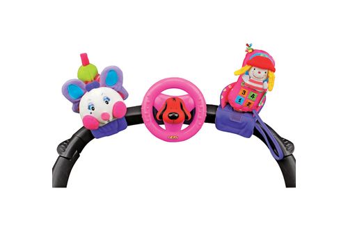 Набор развивающих игрушек для коляски: гусеничка, руль, телефон