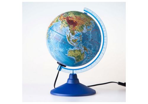 Глобус Земли физико-политический 150мм с подсветкой Классик Евро