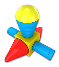 Магнитный конструктор СТРОИТЕЛЬ. Базовый 30 дет + Колесная база. Стартовый набор