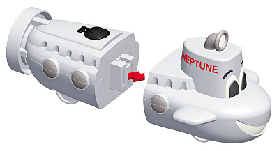 Магнитный конструктор ТРАНСПОРТ 'Смешай и собери'. МАЛЫШ №2. Комплект на группу