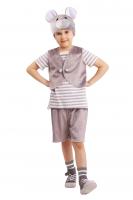 Карнавальный костюм Мышонок Масик (жилетка, шорты, шапка) размер 110-56