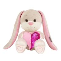 Мягкие Игрушки Мягкая игрушка Зайка с Розовым Сердцем, 25 см