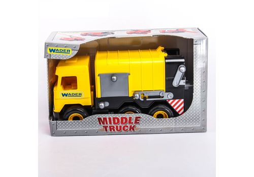 Мусоровоз Middle truck желтый