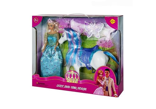 Кукла DEFA Lucy Принцесса с лошадкой в комплекте лошадь заколки и расческа
