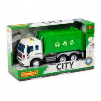 Автомобиль коммунальный инерционный 'Сити'(со светом и звуком) (зелёный) (в коробке)