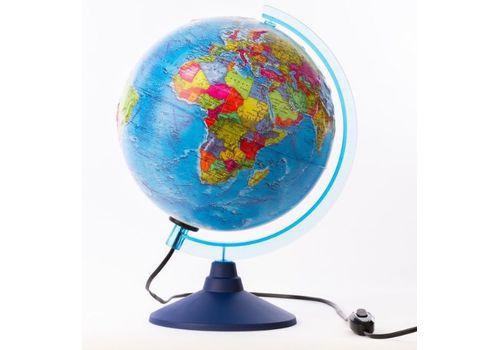 Глобус Земли политический 250мм с подсветкой Рельефный Классик Евро