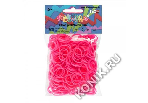 Резинки Силикон Неон Розовый Neon Pink RAINBOW LOOM