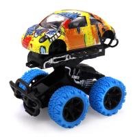 Инерционная die-cast машинка с ярким рисунком, краш-эффектом и голубыми колесами, 15,5 см Funky Toys