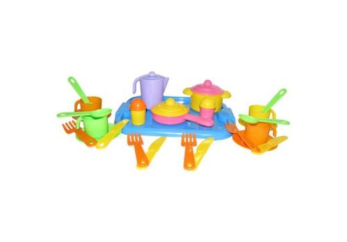 Набор детской посуды Настенька с подносом на 4 персоны