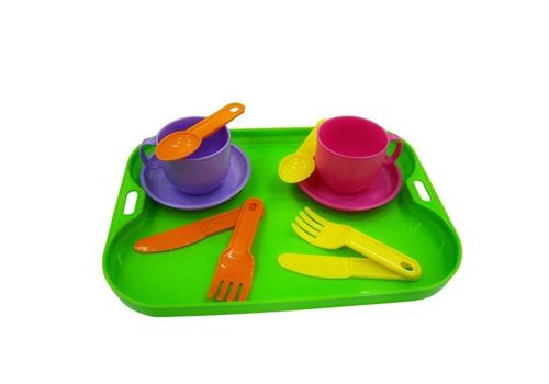 Набор детской посуды Минутка с подносом на 6 персоны