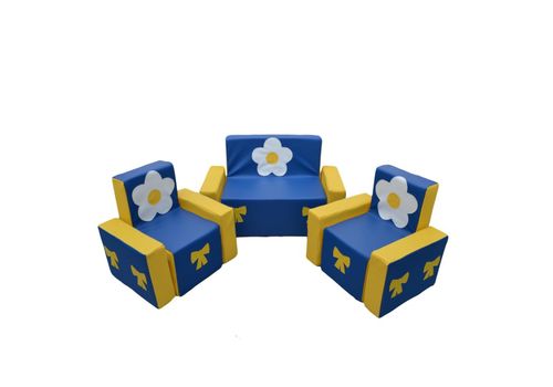 Детская игровая мебель Конфетка диван 50*80*40-1шт, кресло 50*50*40-2шт