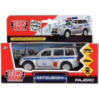 МАШИНА ТЕХНОПАРК МЕТАЛЛ. MITSUBISHI PAJERO ПОЛИЦИЯ 12СМ ОТКРЫВ. ДВЕРИ ИНЕРЦ. В КОР.