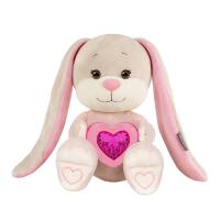 Мягкая Игрушка Maxitoys Luxury Romantic Plush Club, Романтичный Зайчик с Розовым Сердечком, 25 см, в Коробке
