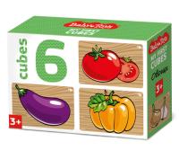 Кубики 'Овощи' (без обклейки) 6 шт BABY TOYS