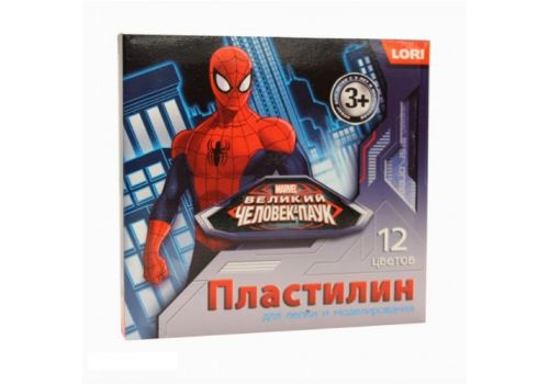 Пластилин Marvel Человек-паук 12 цветов, 20 гр., без европодвеса