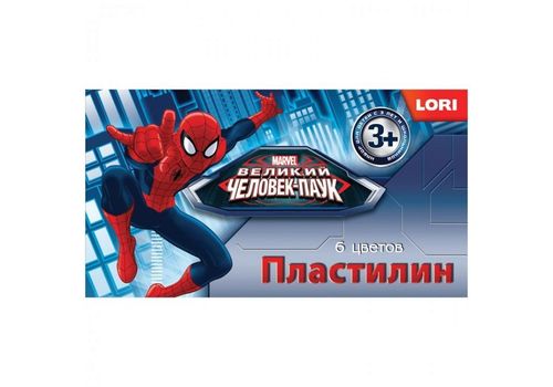 Пластилин Marvel Человек-паук 6 цвет без европодвеса