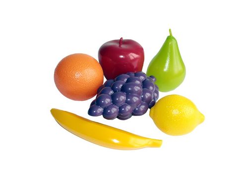 Набор Фрукты 6 предметов виноград лимон банан апельсин груша яблоко в сетке