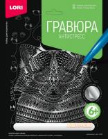 Гравюра Антистресс большая с эффектом серебра Шустрый енот