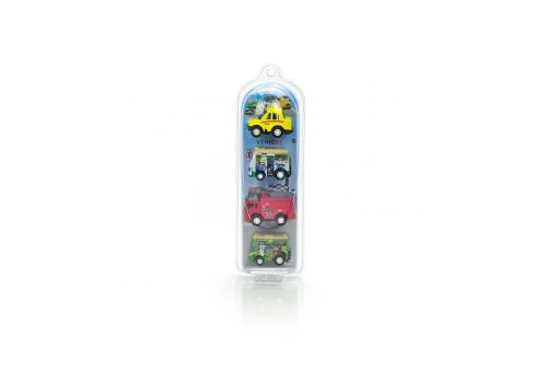 Набор инерционных игрушек Bebelot Городской транспорт 4 см, 6 шт в ассорт