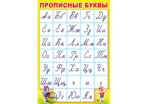 Плакат Прописные буквы алфавит А3