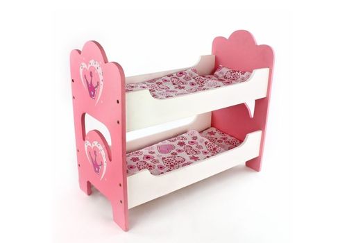 Кроватка деревянная двухспальная Корона 2-е постельки в наборе