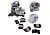 Набор Ролики раздвижные + Защита, колеса PVC 64 мм, пластиковая рама, black/grey р.31-34