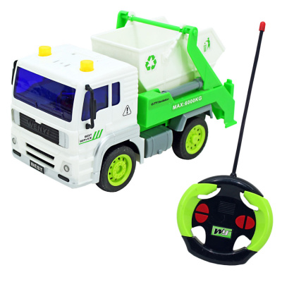 Машина р/у грузовик-контейнерный мусоровоз свет 18*9,5*11см