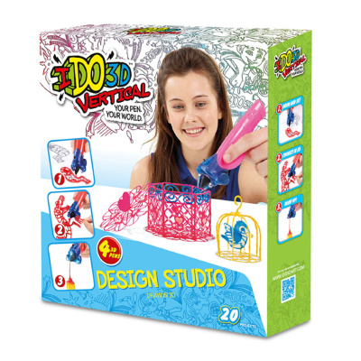 Ручка 3D Вертикаль 4шт Милые создания розовый/белый/синий/желтый