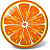 Мяч Апельсин, 23 см