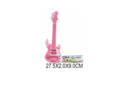 Гитара 27,5см 4 струны розовая