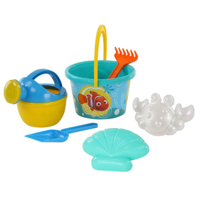 Набор Disney Pixar В поисках Немо №8 ведро среднее с наклейкой лопатка грабли краб №2+ракушка №2 лей