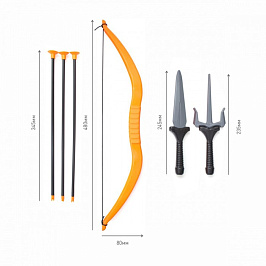 Набор оружия Ниндзя Кинжал,саи,лук,3 стрелы КНОПА