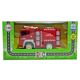 Машина грузовик-пожарная автоцистерна свет+звук фрикц. механизм 24*11,5*11,5см