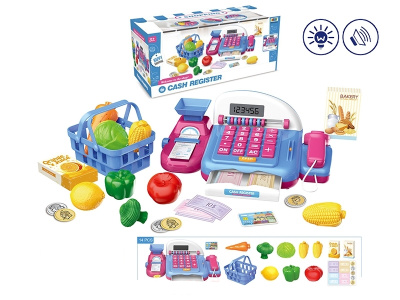 Игровой набор.Касса-калькулятор 'МАГАЗИН ПРОДУКТОВ'(40*16,6*17,6) с акс.(звук,свет0 ( Арт. ZY918931)