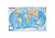 Настенная карта Мир Физический М1:25млн 124х80