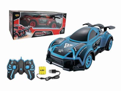 Машинка на р/у с паром 28см 'Гонка.Синяя' (свет,акк.,бат.3*АА не в компл.)