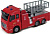 Пожарная машина с подъемным механизмом, кабина die-cast, инерционный механизм, свет, звук, 1:43 Funky toys