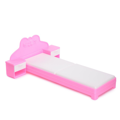 Кровать для куклы розовая