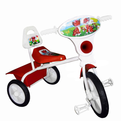 Велосипед 3-хколесный Малыш со спинкой, кузовком и широкой шиной