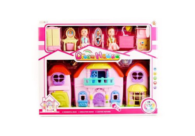 ДОМ Д/КУКОЛ С ФИГУРКАМИ И АКСЕСС СВЕТ+ЗВУК 8118-2 В КОР