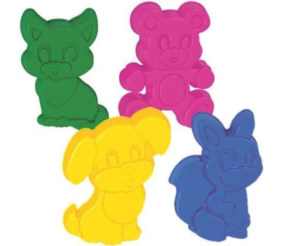 Формочки (белочка+песик+котенок+медведь)