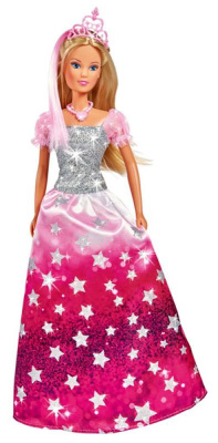 Кукла Штеффи в блестящем платье со звездочками и тиарой 29 см Simba 5733317
