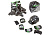 Набор Ролики раздвижные + Защита, колеса PVC 64 мм, пластиковая рама, black/green р.31-34