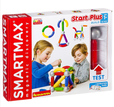 Конструктор магнитный SmartMax Bondibon Основной Basic набор 30дет. арт.SMX310