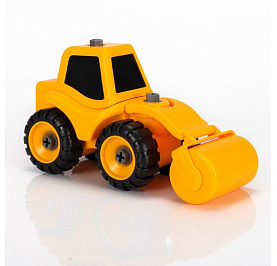 Игровой набор Bebelot Экскаватор-каток 17,5см разборный отвёртка 3 насадки