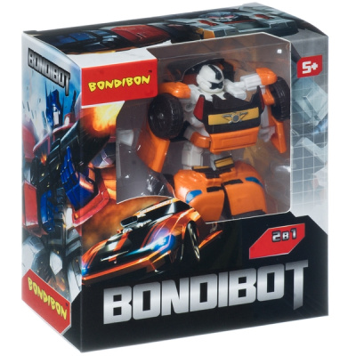 Трансформер 2 в 1 Bondibot робот-жёлтый внедорожник, Bondibon BOX арт.888-5