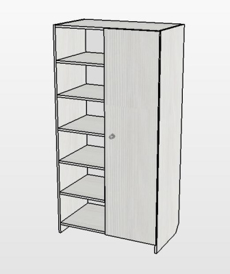 Шкаф ШК№3 (827х447х1610мм)