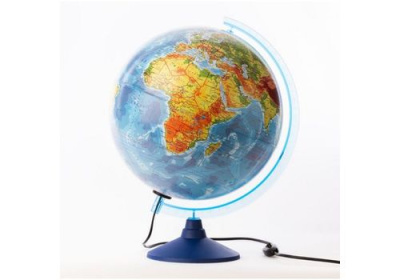 Глобус Земли физико-политический 320мм с подсветкой Классик Евро